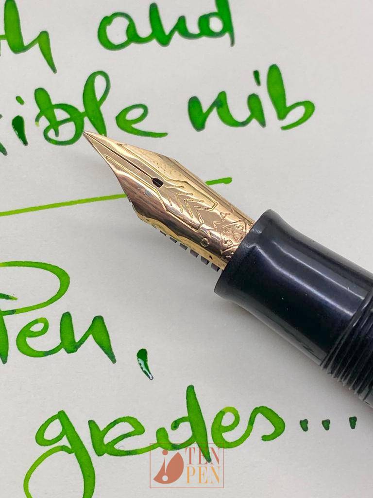 OMAS GENTLEMEN BLACK CELLULOID- FLEXIBLE NIB | Tenpen - By Letizia